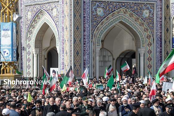 گزارش تصویری | مراسم تشییع پیکر شهید حجت‌الاسلام خطیب، وزیر اطلاعات در مشهد