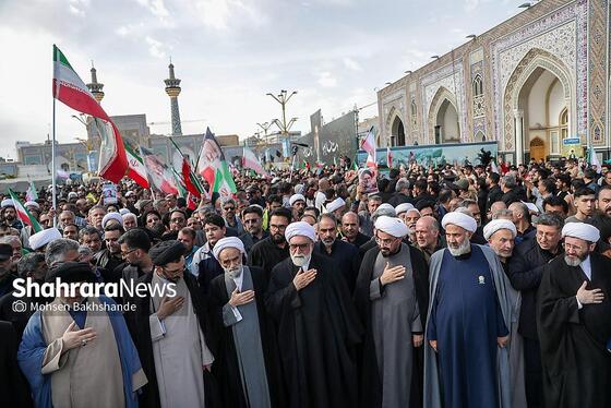 گزارش تصویری | مراسم تشییع پیکر شهید حجت‌الاسلام خطیب، وزیر اطلاعات در مشهد