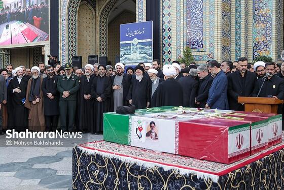 گزارش تصویری | مراسم تشییع پیکر شهید حجت‌الاسلام خطیب، وزیر اطلاعات در مشهد