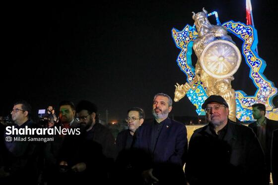 مراسم رونمایی از بزرگترین المان هنری شهری مشهد با عنوان «وطن»