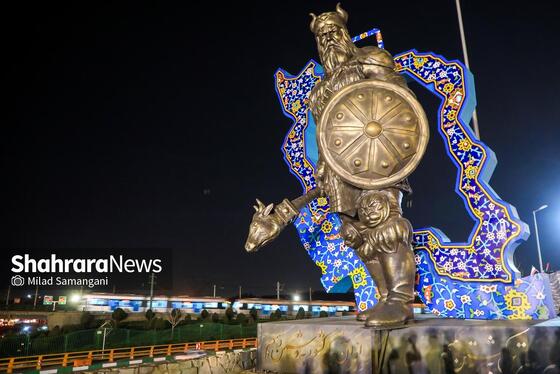 مراسم رونمایی از بزرگترین المان هنری شهری مشهد با عنوان «وطن»