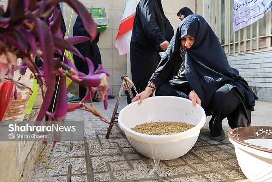 گزارش تصویری | پخت غذای نذری برای مردم حاضر در خیابان