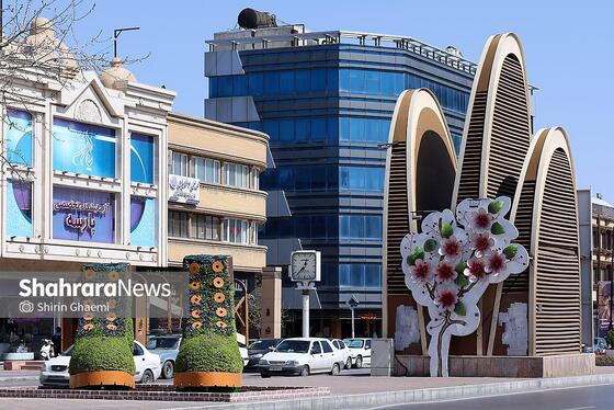 گزارش تصویری | المان‌های نوروزی در خیابان‌های مشهد ۱۴۰۵