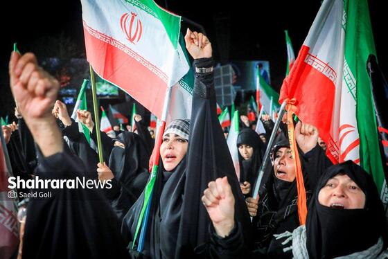 حضور مردم مشهد در بیست و ششمین شب از حماسه ملی علیه دشمنان ایران(۶ فروردین ۱۴۰۵)