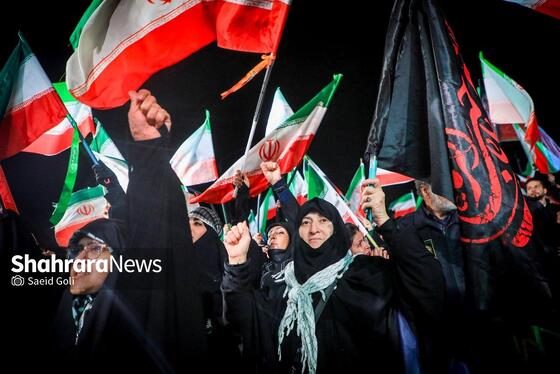 حضور مردم مشهد در بیست و ششمین شب از حماسه ملی علیه دشمنان ایران(۶ فروردین ۱۴۰۵)