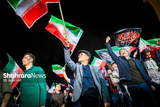 حضور مردم مشهد در بیست و ششمین شب از حماسه ملی علیه دشمنان ایران(۶ فروردین ۱۴۰۵)