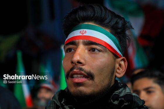 حضور مردم مشهد در بیست و ششمین شب از حماسه ملی علیه دشمنان ایران(۶ فروردین ۱۴۰۵)