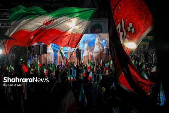 حضور مردم مشهد در بیست و ششمین شب از حماسه ملی علیه دشمنان ایران(۶ فروردین ۱۴۰۵)
