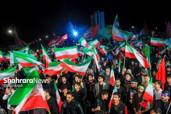 حضور مردم مشهد در بیست و ششمین شب از حماسه ملی علیه دشمنان ایران(۶ فروردین ۱۴۰۵)