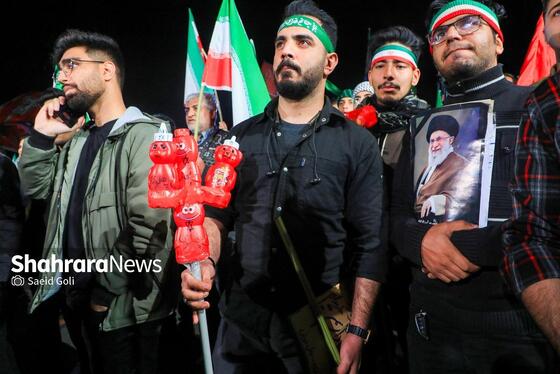 حضور مردم مشهد در بیست و ششمین شب از حماسه ملی علیه دشمنان ایران(۶ فروردین ۱۴۰۵)