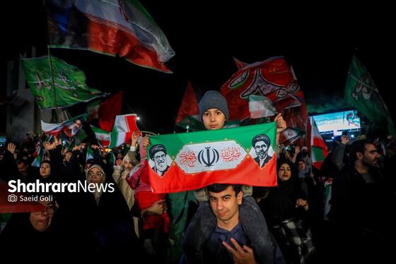 حضور مردم مشهد در بیست و ششمین شب از حماسه ملی علیه دشمنان ایران(۶ فروردین ۱۴۰۵)