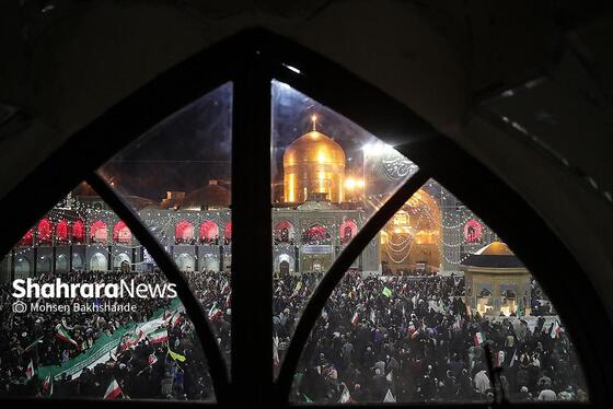 گزارش تصویری | اجتماع مردم مشهد در حرم مطهر رضوی