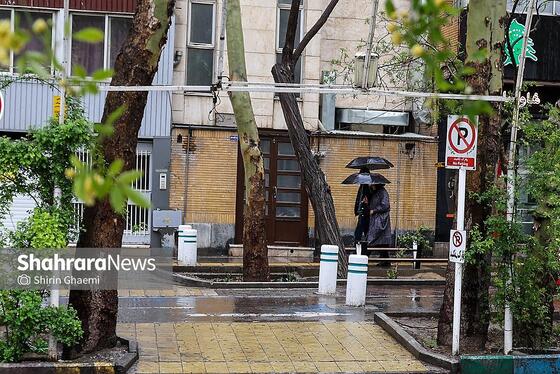 گزارش تصویری | شهر مشهد زیر بارش رحمت الهی در روز ۱۲ فروردین