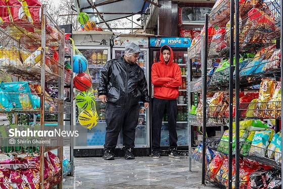 گزارش تصویری | شهر مشهد زیر بارش رحمت الهی در روز ۱۲ فروردین