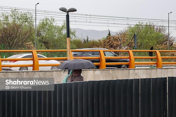 گزارش تصویری | شهر مشهد زیر بارش رحمت الهی در روز ۱۲ فروردین