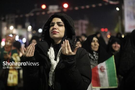 گزارش تصویری | سی‌ودومین خروش شبانه مشهدی‌ها در سنگر خیابان