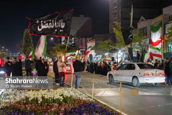 گزارش تصویری | سی‌وچهارمین خروش شبانه مشهدی‌ها در حمایت از نیروهای مسلح