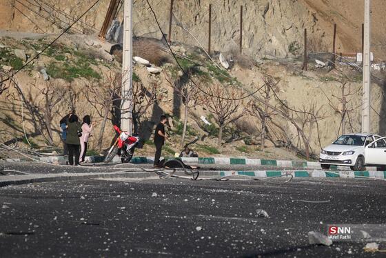 گزارش تصویری | حمله دشمن آمریکایی- صهیونی به پل B۱ کرج