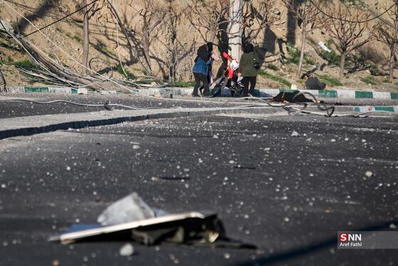 گزارش تصویری | حمله دشمن آمریکایی- صهیونی به پل B۱ کرج