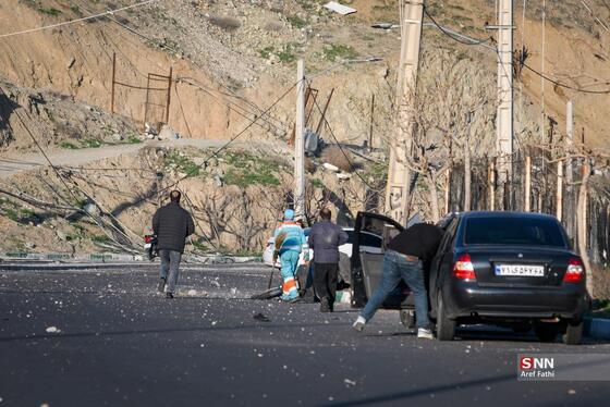 گزارش تصویری | حمله دشمن آمریکایی- صهیونی به پل B۱ کرج