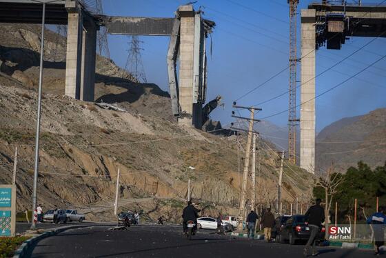 گزارش تصویری | حمله دشمن آمریکایی- صهیونی به پل B۱ کرج
