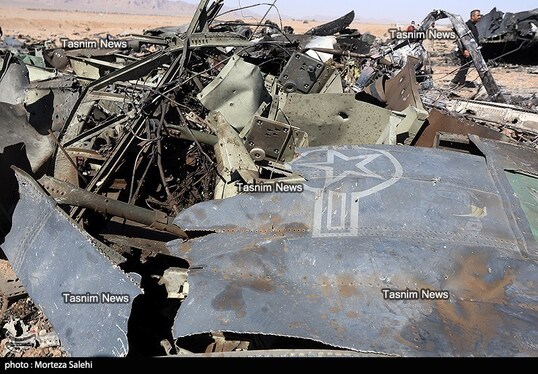 تصاویری از هواپیماهای منهدم‌شده آمریکا در جنوب اصفهان