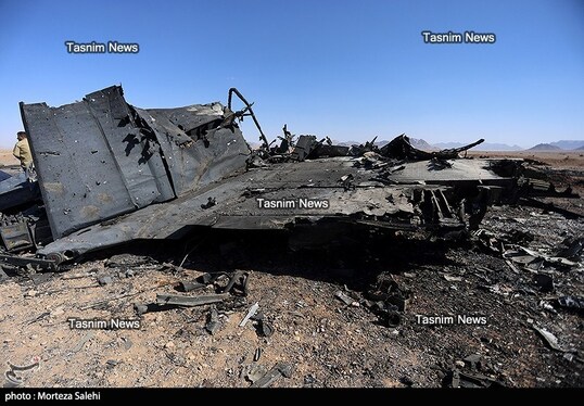 تصاویری از هواپیماهای منهدم‌شده آمریکا در جنوب اصفهان