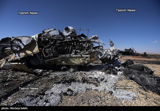 تصاویری از هواپیماهای منهدم‌شده آمریکا در جنوب اصفهان