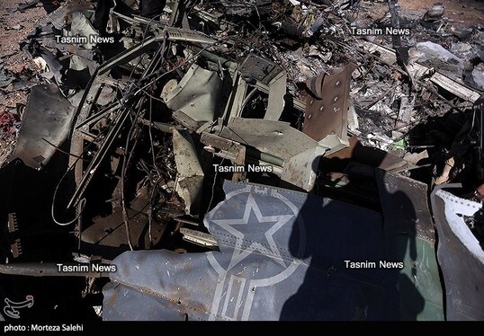 تصاویری از هواپیماهای منهدم‌شده آمریکا در جنوب اصفهان