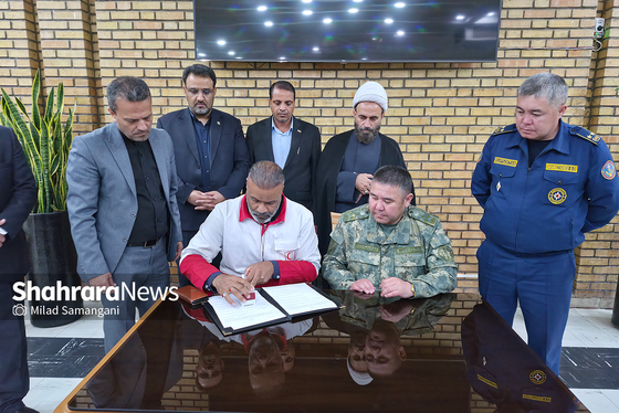 گزارش تصویری | ورود نخستین کاروان کمک‌های بشردوستانه قرقیزستان به ایران از مرز سرخس