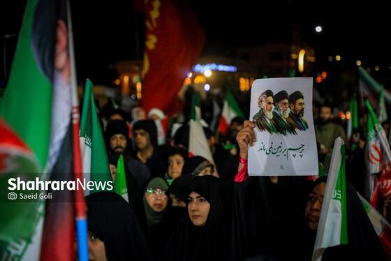 گزارش تصویری | سی‌وهفتمین شب شکوه حضور مردم در خیابان‌های مشهد