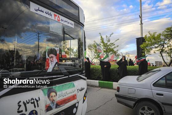 گزارش تصویری | تشکیل زنجیره انسانی مردم در کنار نیروگاه حرارتی مشهد