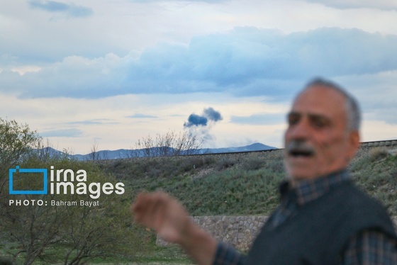 گزارش تصویری | حمله هوایی به پل راه‌آهن امین آباد زنجان