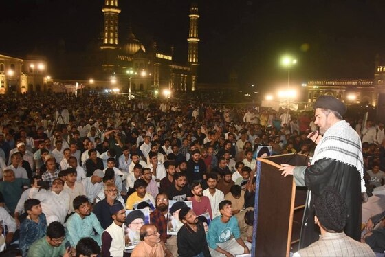 مراسم اربعین رهبر شهید در لکهنو هند + فیلم و عکس