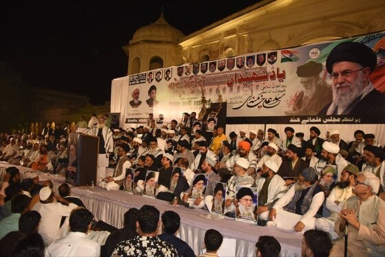 مراسم اربعین رهبر شهید در لکهنو هند + فیلم و عکس