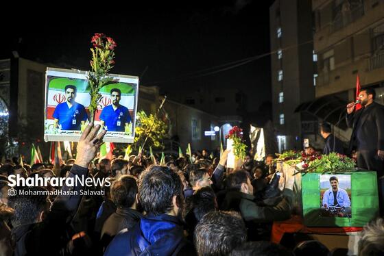 گزارش تصویری | وداع با پیکر مطهر پرستار شهید «حسین عشقی» در مشهد