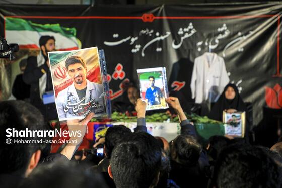 گزارش تصویری | وداع با پیکر مطهر پرستار شهید «حسین عشقی» در مشهد