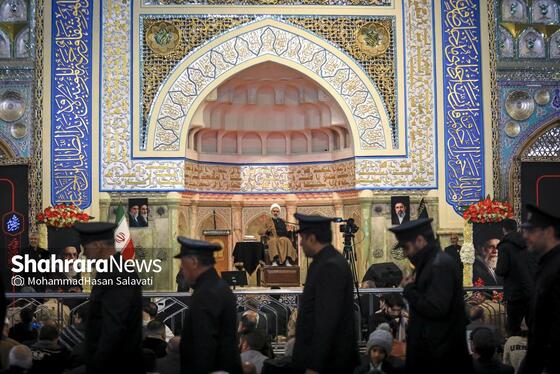 گزارش تصویری | مراسم چهلمین روز شهادت رهبر شهید انقلاب اسلامی در حرم مطهر رضوی