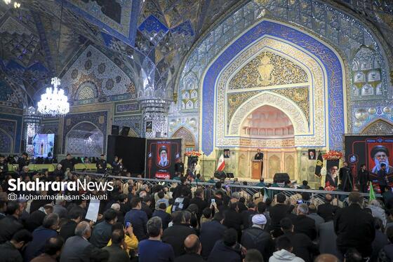 گزارش تصویری | مراسم چهلمین روز شهادت رهبر شهید انقلاب اسلامی در حرم مطهر رضوی