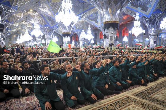 گزارش تصویری | مراسم چهلمین روز شهادت رهبر شهید انقلاب اسلامی در حرم مطهر رضوی