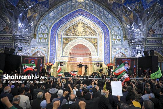 گزارش تصویری | مراسم چهلمین روز شهادت رهبر شهید انقلاب اسلامی در حرم مطهر رضوی