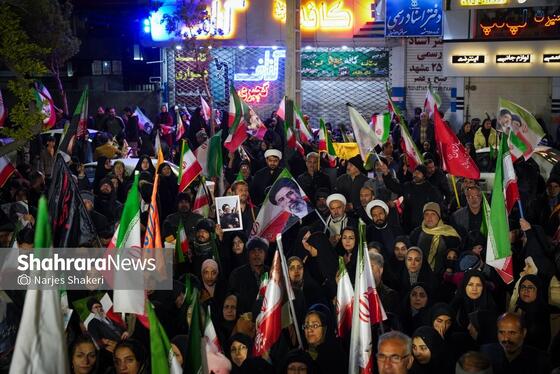 گزارش تصویری | سی‌ونهمین شب شکوه حضور مردم در خیابان‌های مشهد ۲