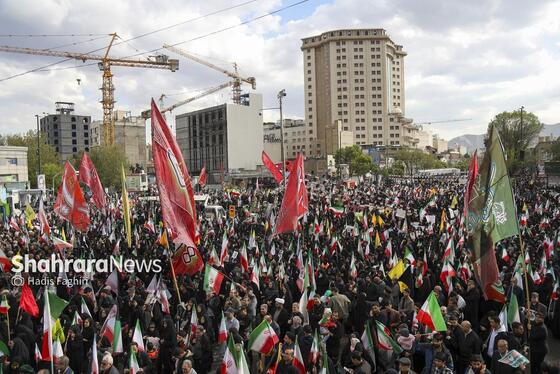گزارش تصویری | مراسم چهلمین روز شهادت رهبر شهید انقلاب اسلامی در مشهد ۱