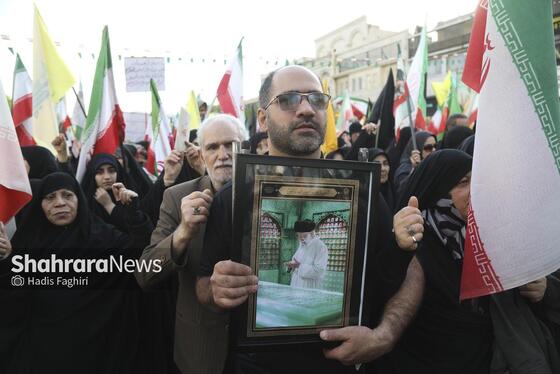 گزارش تصویری | مراسم چهلمین روز شهادت رهبر شهید انقلاب اسلامی در مشهد ۱