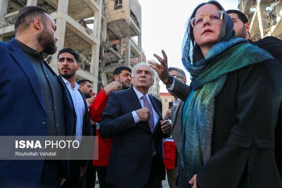 گزارش تصویری | بازدید فرستاده ویژه دبیرکل سازمان ملل از مناطق آسیب دیده از تجاوز آمریکایی - صهیونیستی