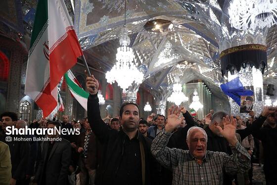گزارش تصویری | مراسم چهلمین روز شهادت رهبر شهید انقلاب اسلامی در حرم مطهر رضوی