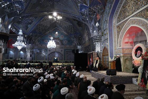 گزارش تصویری | مراسم چهلمین روز شهادت رهبر شهید انقلاب اسلامی در حرم مطهر رضوی