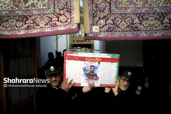 گزارش تصویری |  وداع با پیکر مطهر ۵ شهید خراسانی حمله آمریکایی-صهیونی در حرم مطهر رضوی