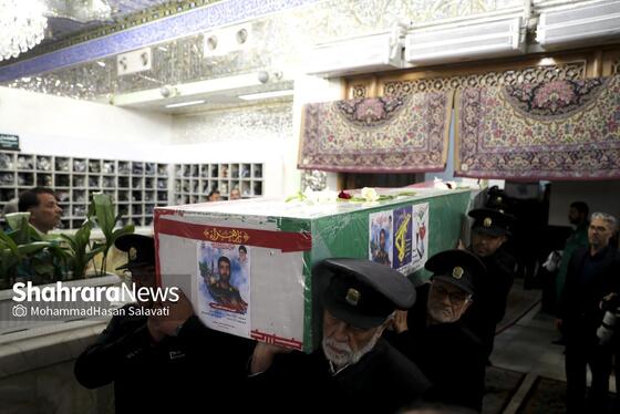 گزارش تصویری |  وداع با پیکر مطهر ۵ شهید خراسانی حمله آمریکایی-صهیونی در حرم مطهر رضوی