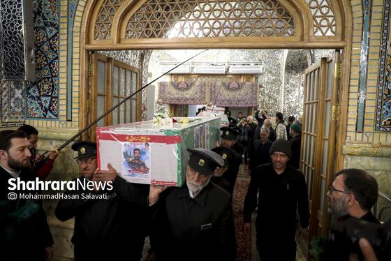 گزارش تصویری |  وداع با پیکر مطهر ۵ شهید خراسانی حمله آمریکایی-صهیونی در حرم مطهر رضوی
